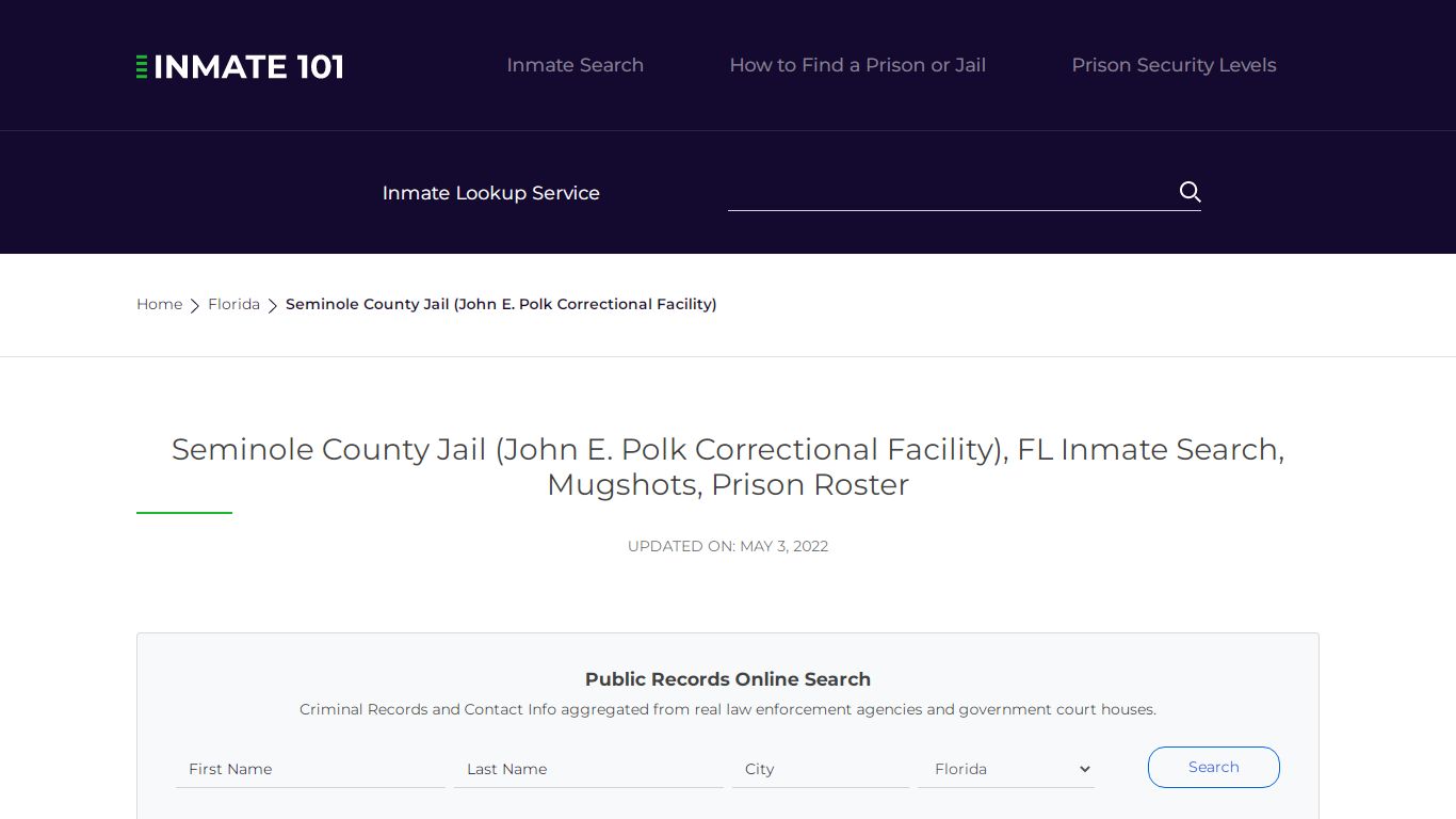 Seminole County Jail (John E. Polk ... - Inmate Locator